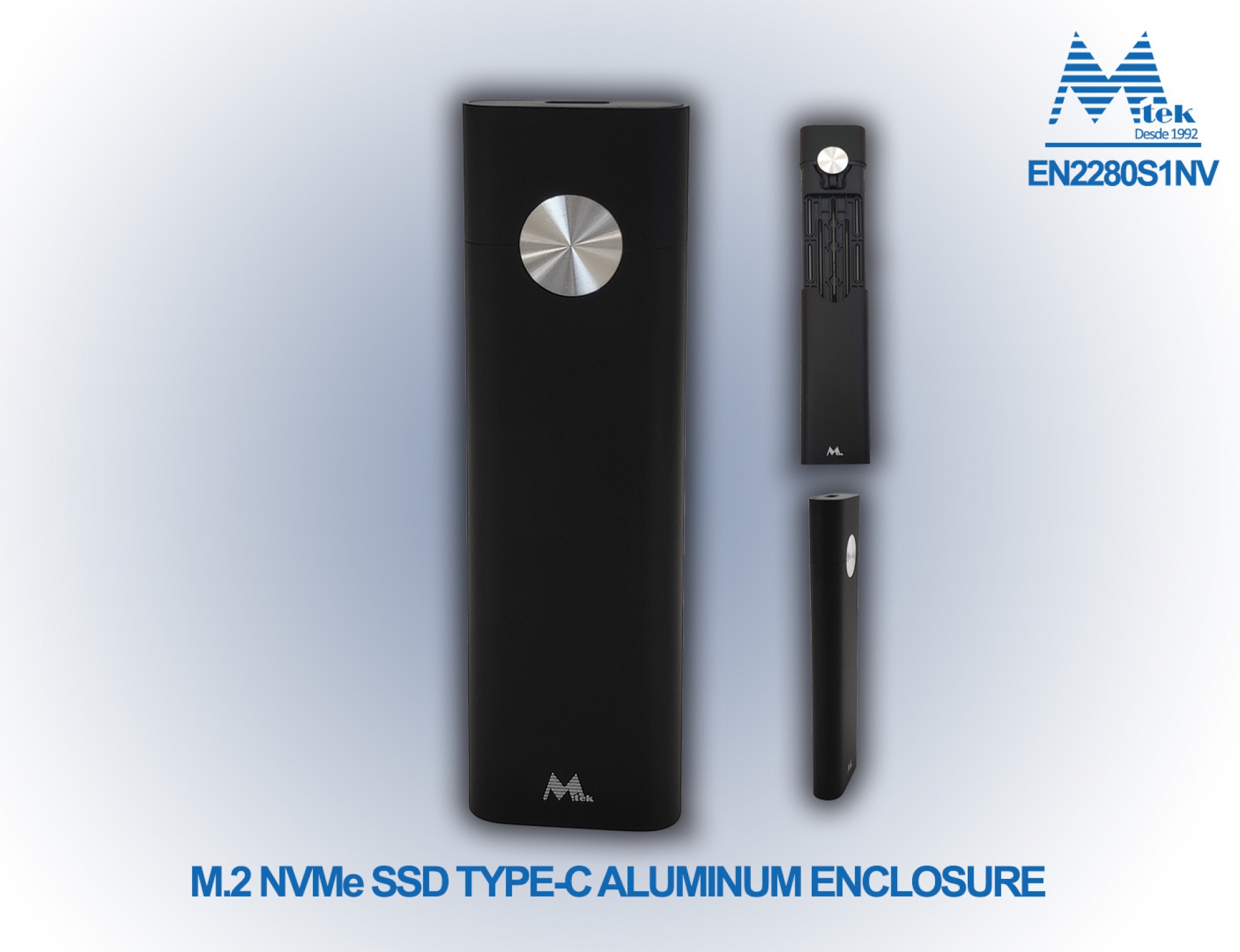 CASE EXTERNO ALUMINIO NVMe TYPE-C / USB 3.1 - EN2280S1NV