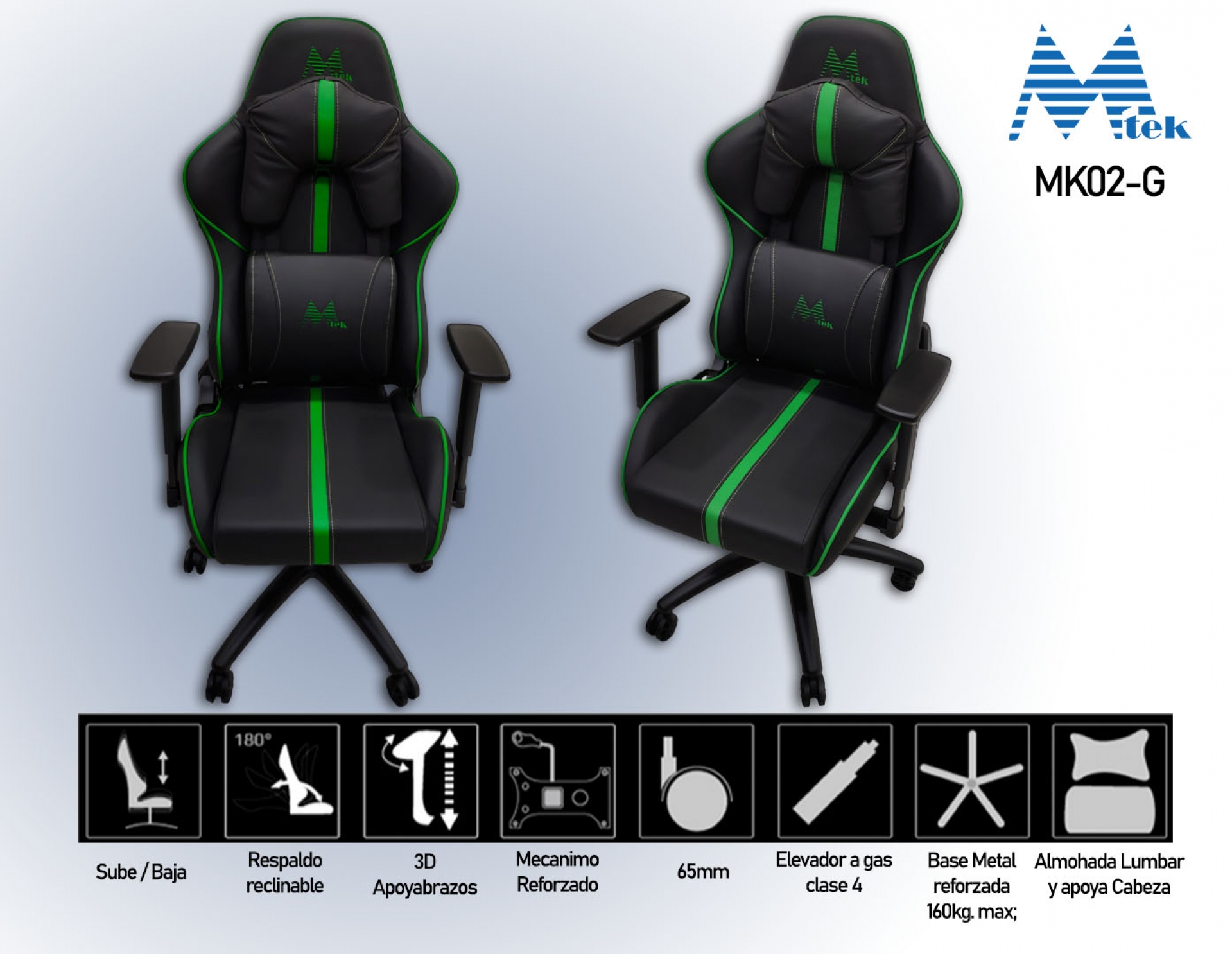 Silla Gamer MK02-G