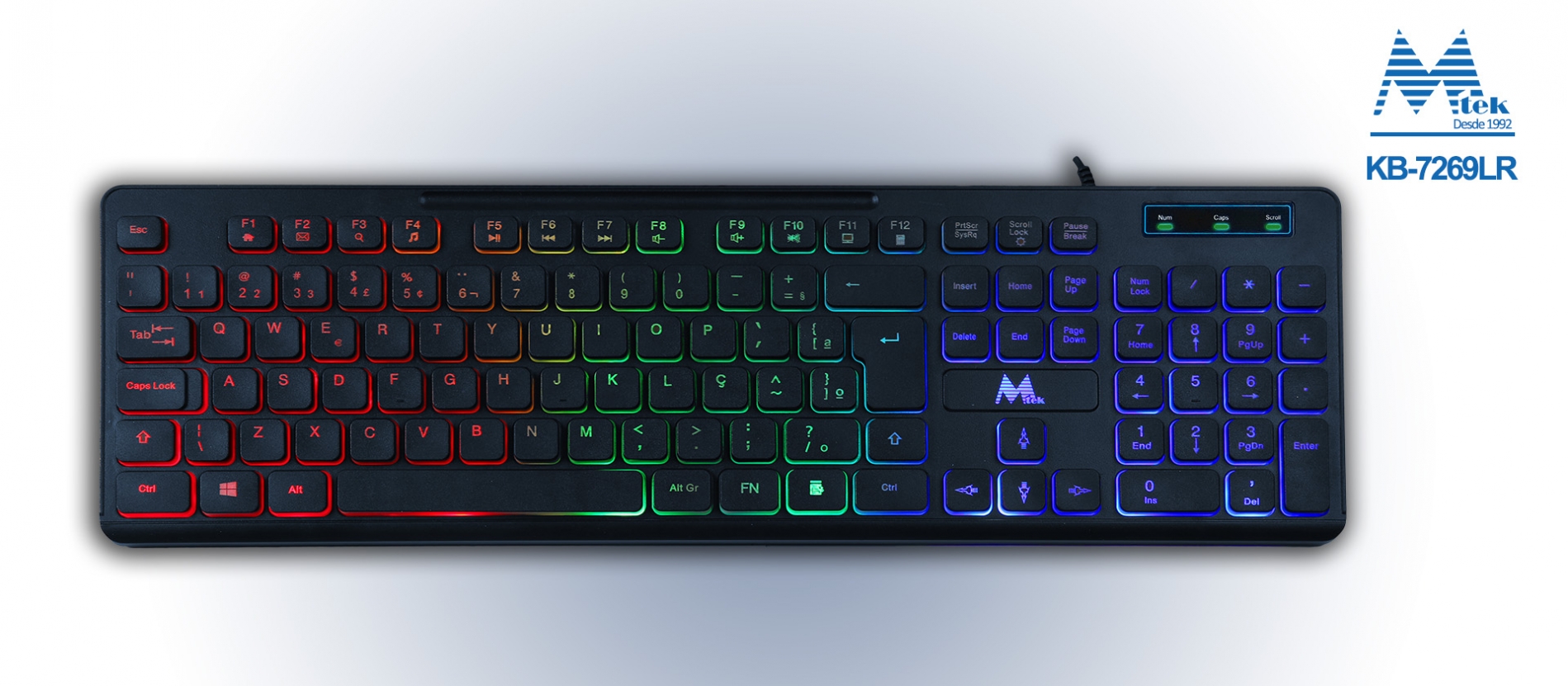 TECLADO USB RETRO-ILUMINADO- KB-7269L
